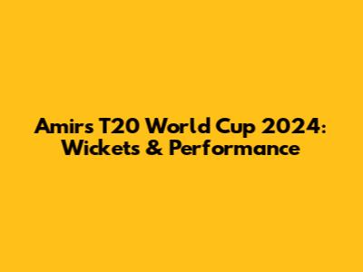 Amir's T20 World Cup 2024: Wickets & Performance