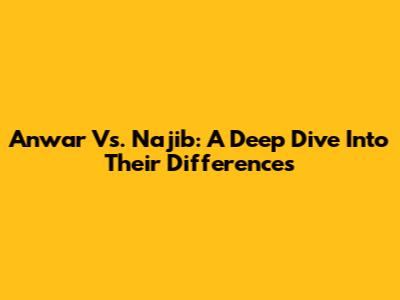 Anwar Vs. Najib: A Deep Dive Into Their Differences