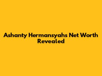 Ashanty Hermansyah's Net Worth Revealed