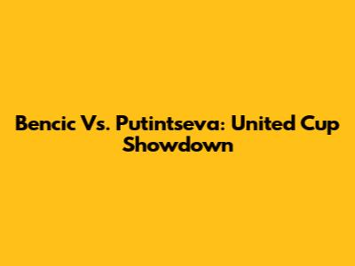 Bencic Vs. Putintseva: United Cup Showdown