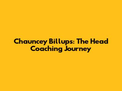 Chauncey Billups: The Head Coaching Journey