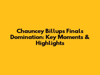 Chauncey Billups Finals Domination: Key Moments & Highlights