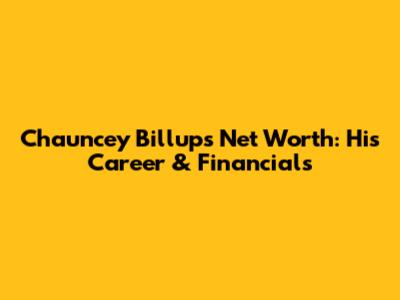 Chauncey Billups Net Worth: His Career & Financials