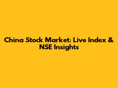 China Stock Market: Live Index & NSE Insights