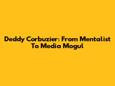 Deddy Corbuzier: From Mentalist To Media Mogul