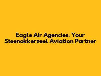 Eagle Air Agencies: Your Steenokkerzeel Aviation Partner