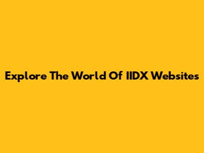 Explore The World Of IIDX Websites