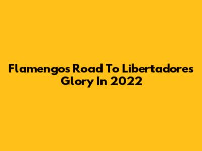 Flamengo's Road To Libertadores Glory In 2022