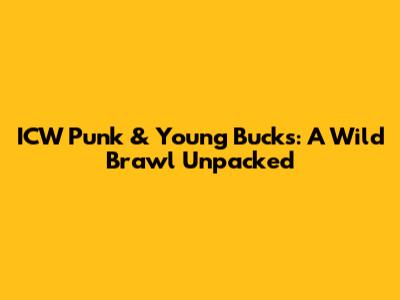 ICW Punk & Young Bucks: A Wild Brawl Unpacked