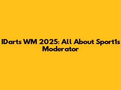 IDarts WM 2025: All About Sport1's Moderator