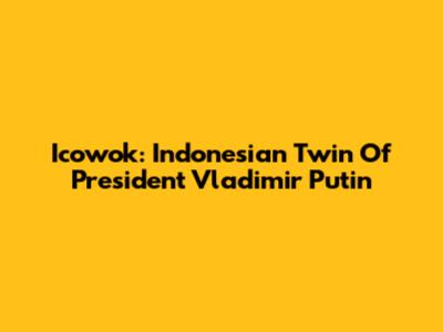 Icowok: Indonesian Twin Of President Vladimir Putin