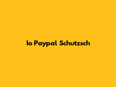 Io Paypal Schutzsch
