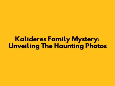 Kalideres Family Mystery: Unveiling The Haunting Photos