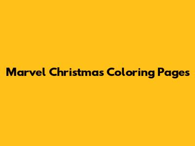 Marvel Christmas Coloring Pages