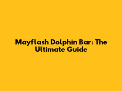 Mayflash Dolphin Bar: The Ultimate Guide