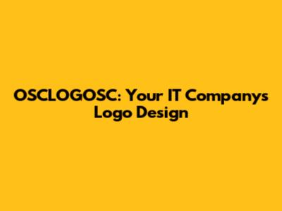 OSCLOGOSC: Your IT Company's Logo Design