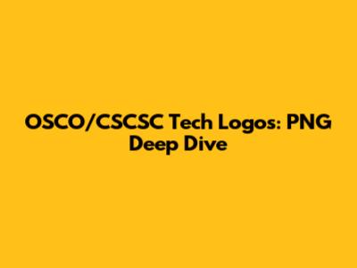 OSCO/CSCSC Tech Logos: PNG Deep Dive