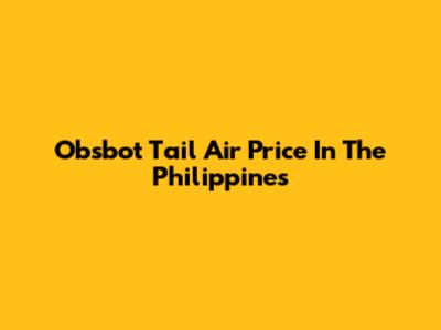 Obsbot Tail Air Price In The Philippines