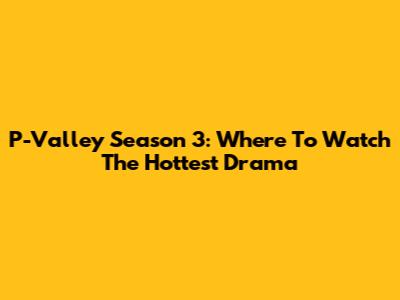 P-Valley Season 3: Where To Watch The Hottest Drama