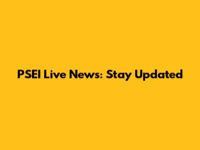 PSEI Live News: Stay Updated