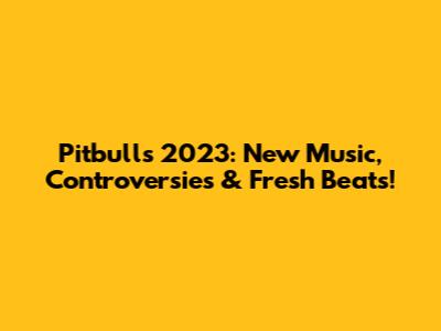 Pitbull's 2023: New Music, Controversies & Fresh Beats!