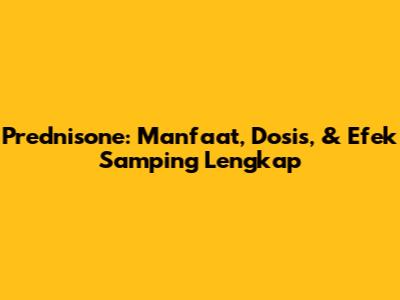 Prednisone: Manfaat, Dosis, & Efek Samping Lengkap