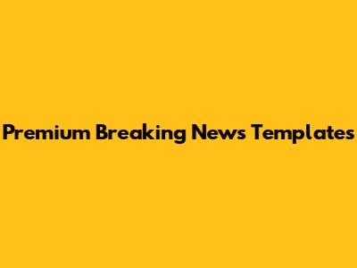 Premium Breaking News Templates