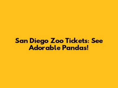 San Diego Zoo Tickets: See Adorable Pandas!