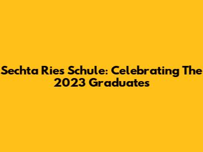 Sechta Ries Schule: Celebrating The 2023 Graduates
