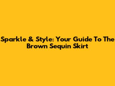 Sparkle & Style: Your Guide To The Brown Sequin Skirt