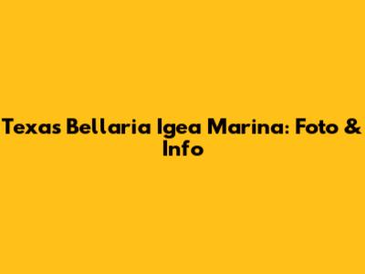 Texas Bellaria Igea Marina: Foto & Info