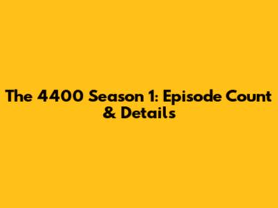 The 4400 Season 1: Episode Count & Details