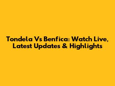 Tondela Vs Benfica: Watch Live, Latest Updates & Highlights