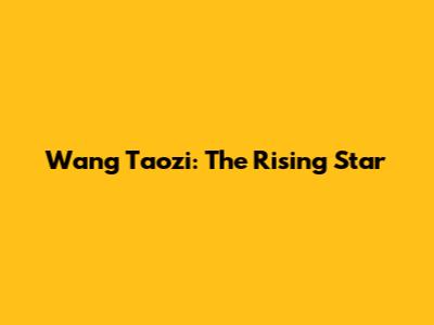 Wang Taozi: The Rising Star