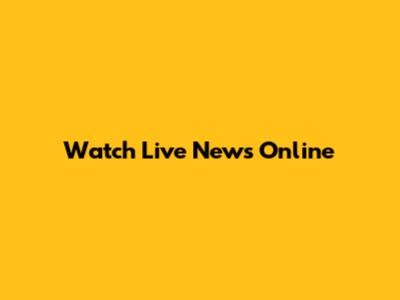 Watch Live News Online