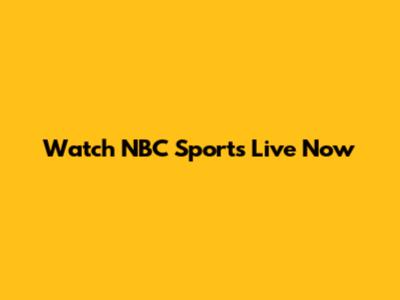 Watch NBC Sports Live Now